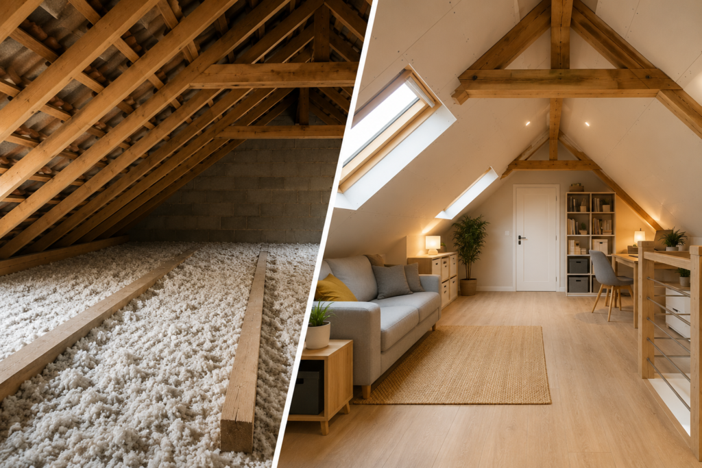 Combles perdus ou combles aménagés : quelle est la différence ?