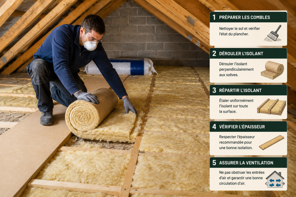 Comment poser l’isolant dans des combles perdus ?