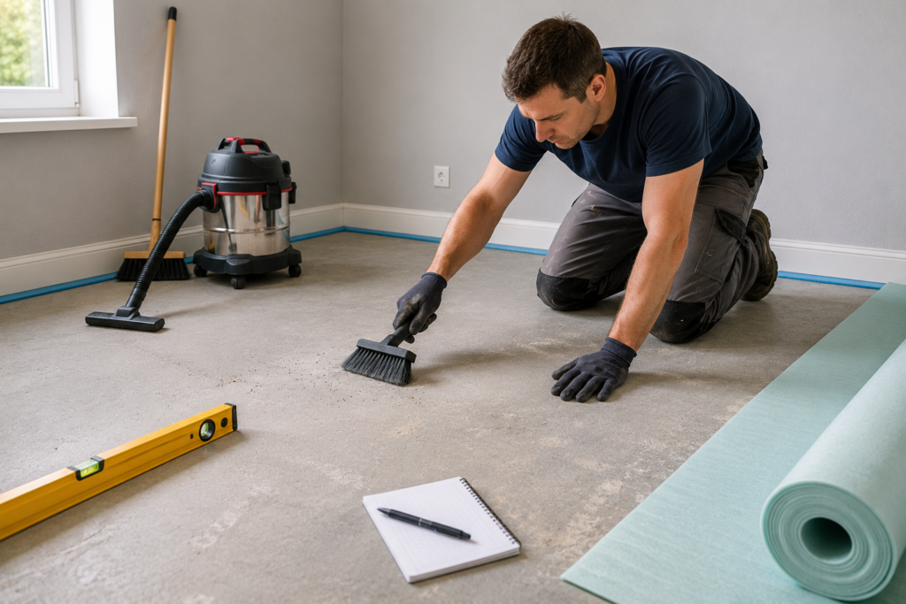 Comment préparer le support avant de poser ton parquet ?