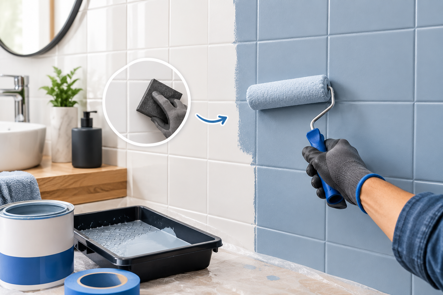 Comment peindre du carrelage mural de salle de bain sans qu’il s’écaille ?